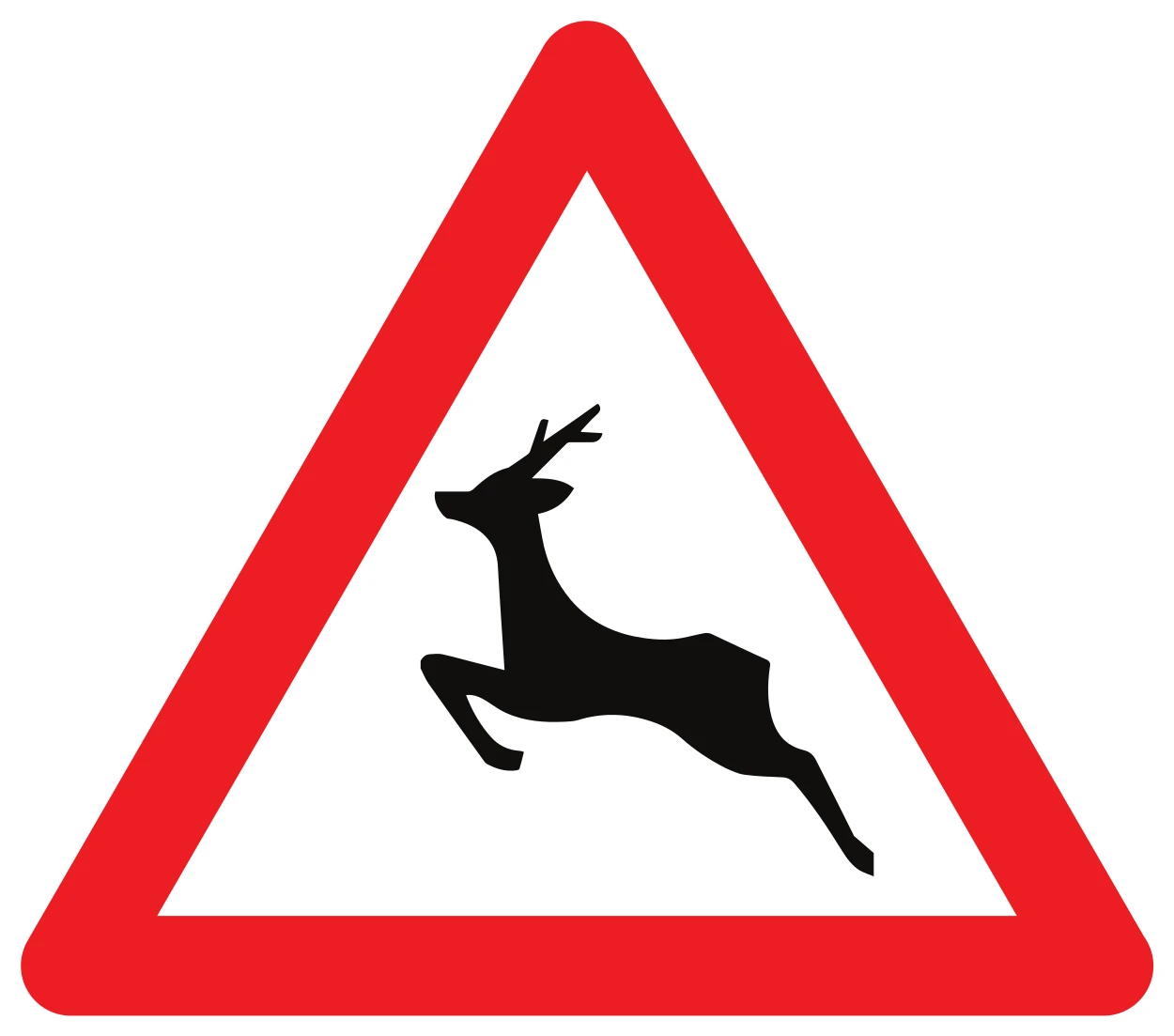 A27 - Deer crossing road sign