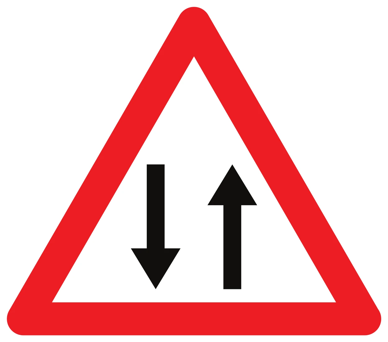 A39 - Two-way traffic road sign