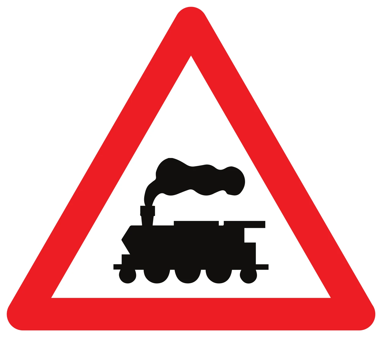 A43 - Railroad crossing ahead without gates or barriers road sign