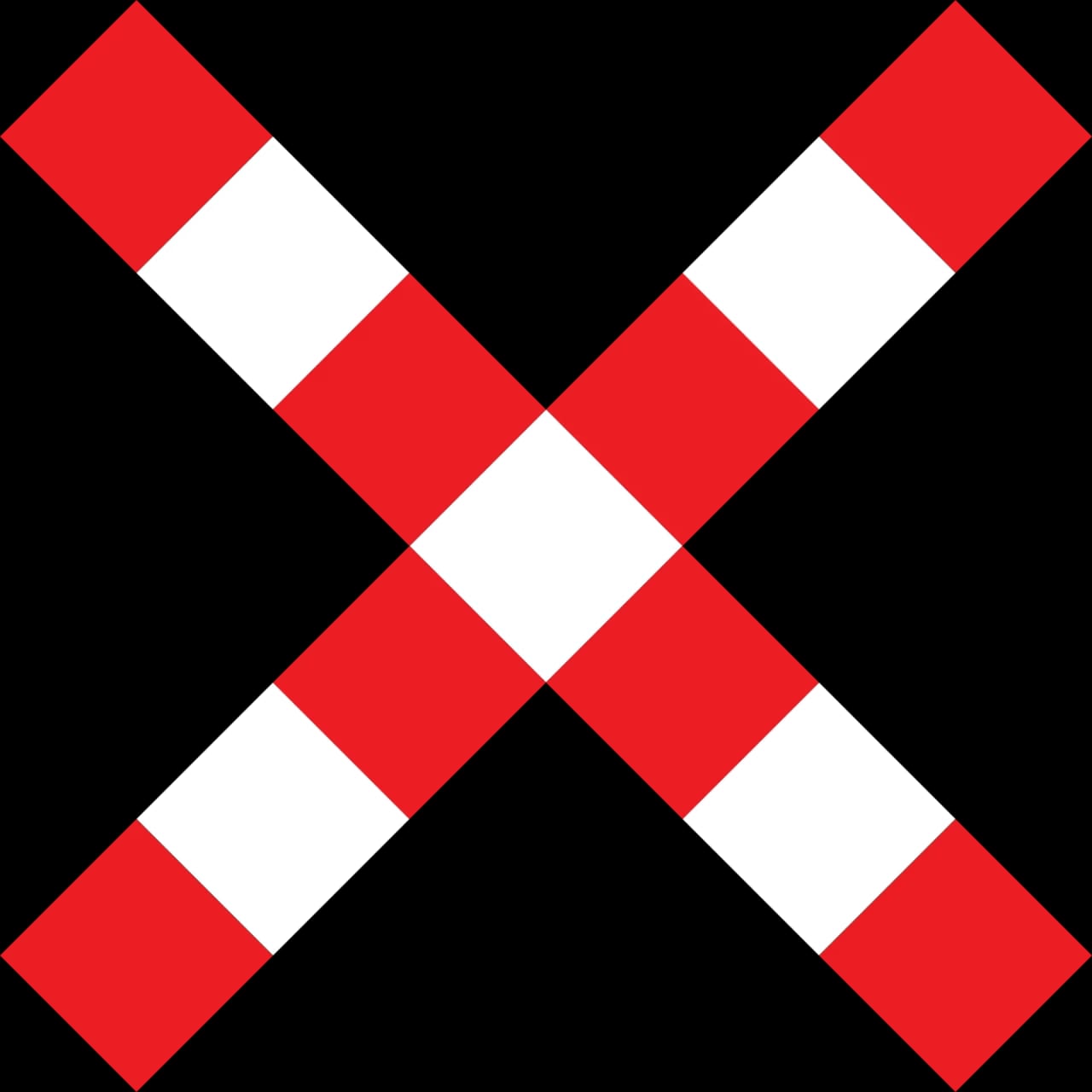 A45 - Railroad crossing (single track) road sign