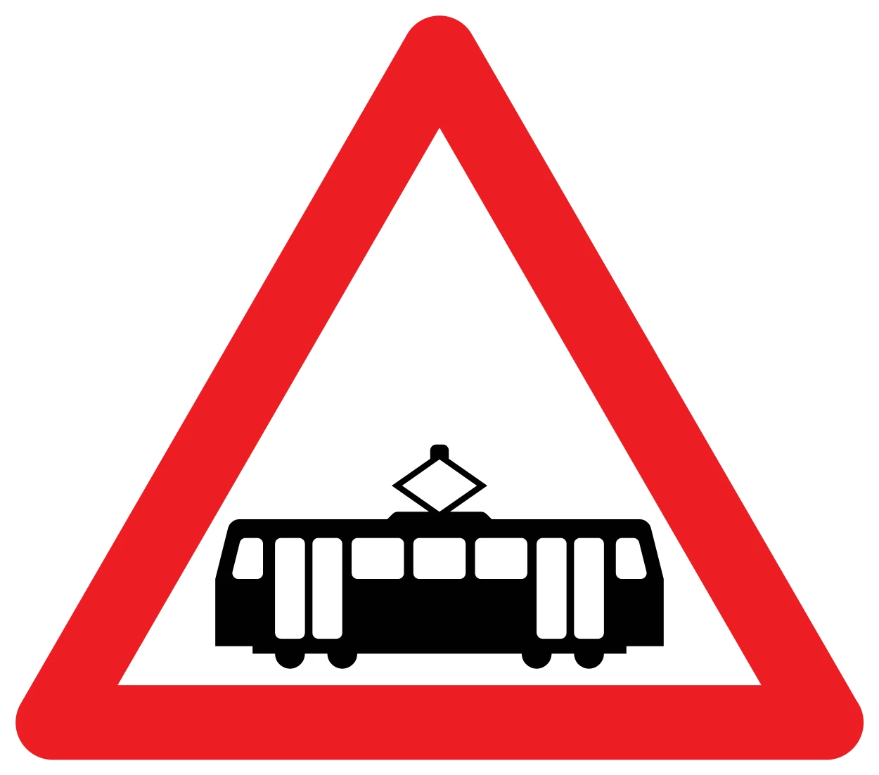 A49 - Tramway crossing road sign