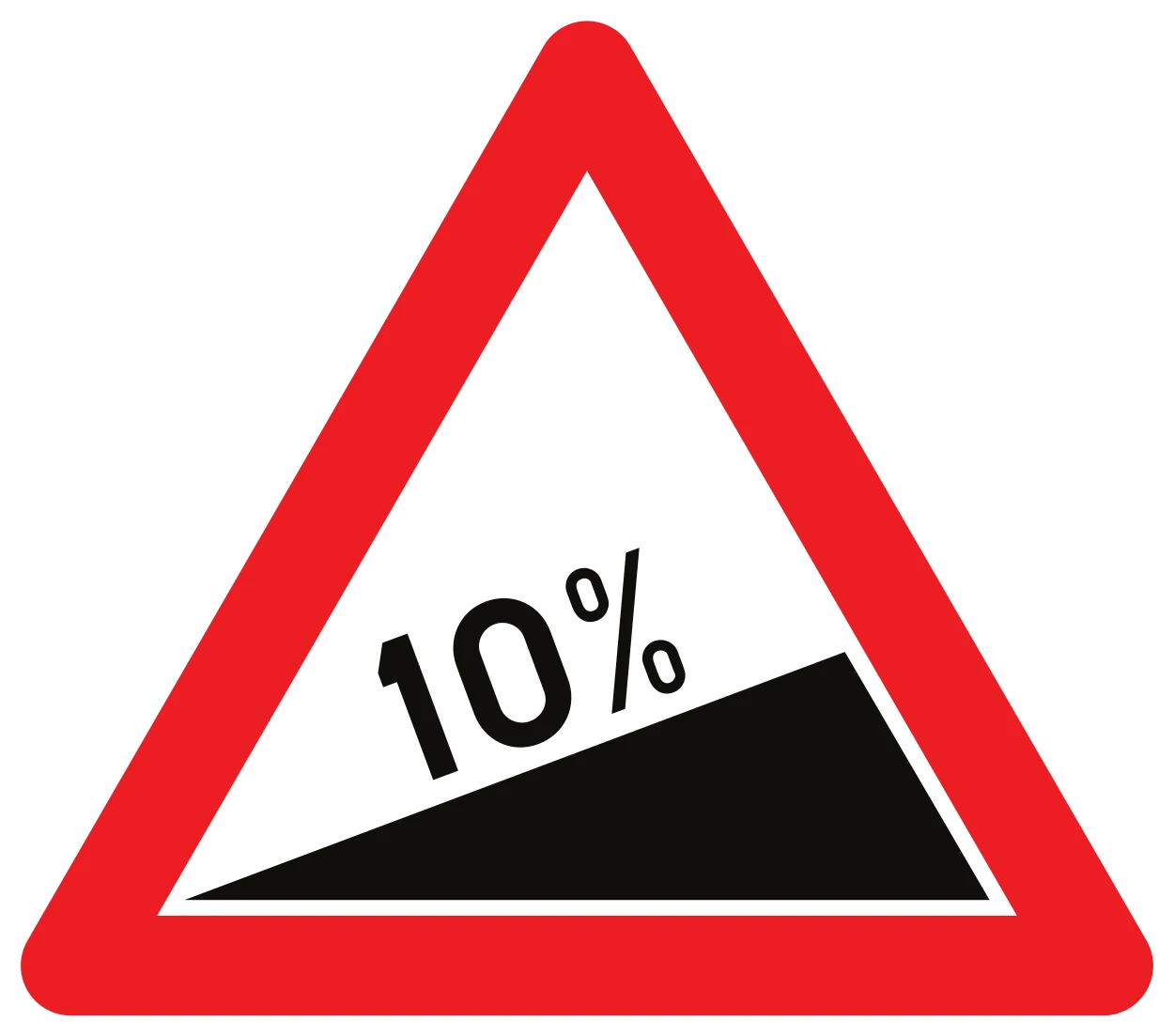 A5 - Steep ascent road sign
