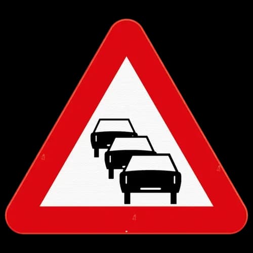 A50 - Traffic queues likely road sign