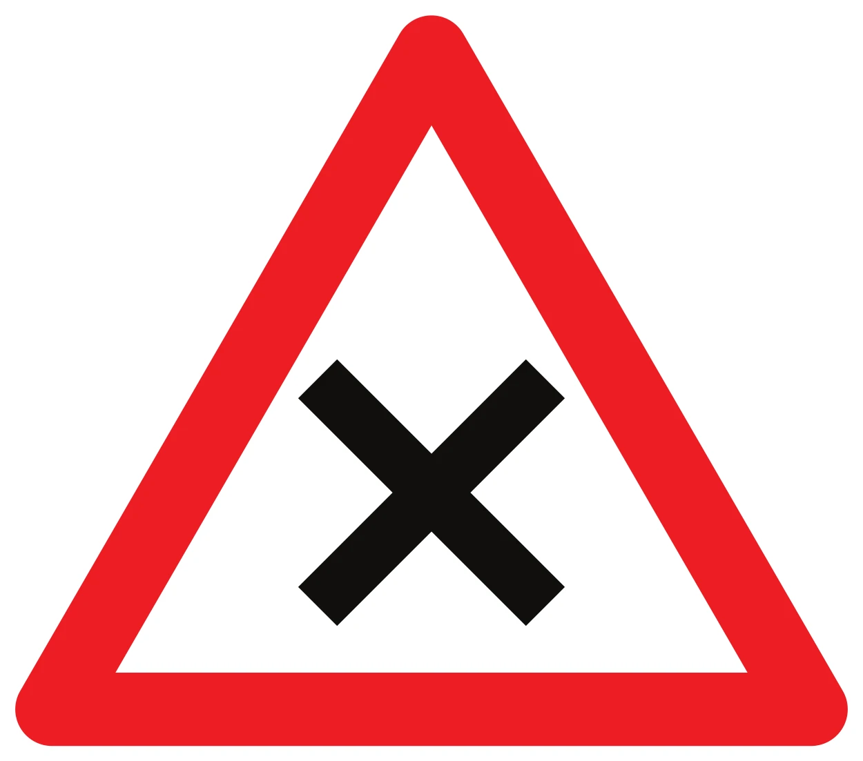 B17 - Intersection with priority to the right road sign