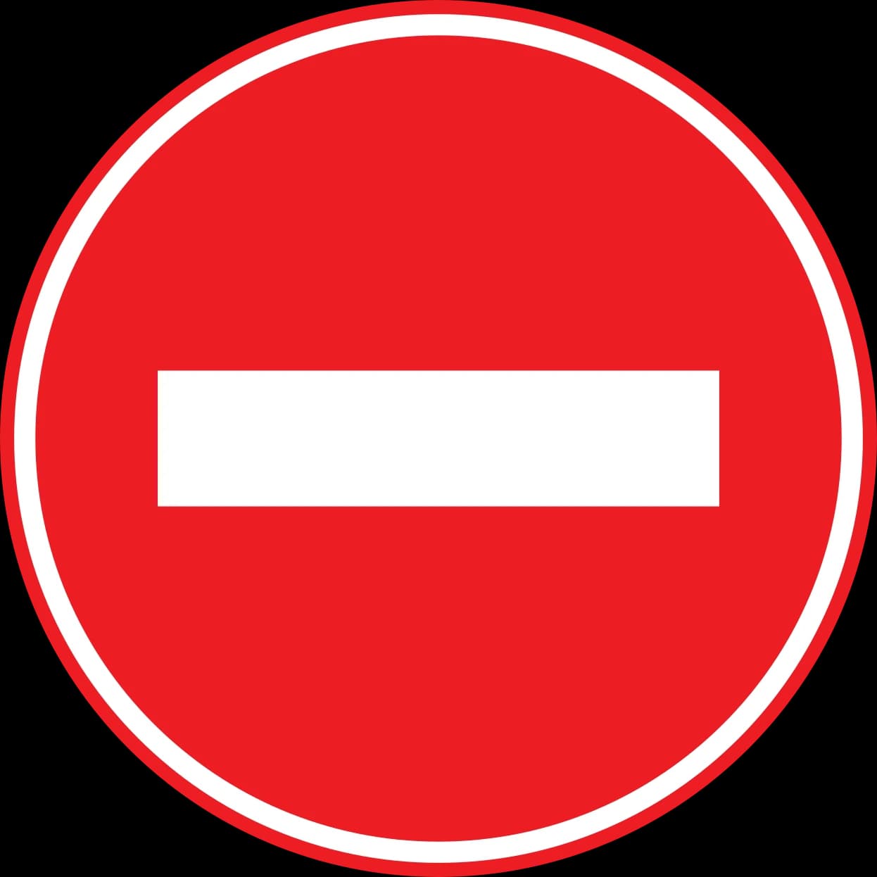 C1 - Do not enter road sign