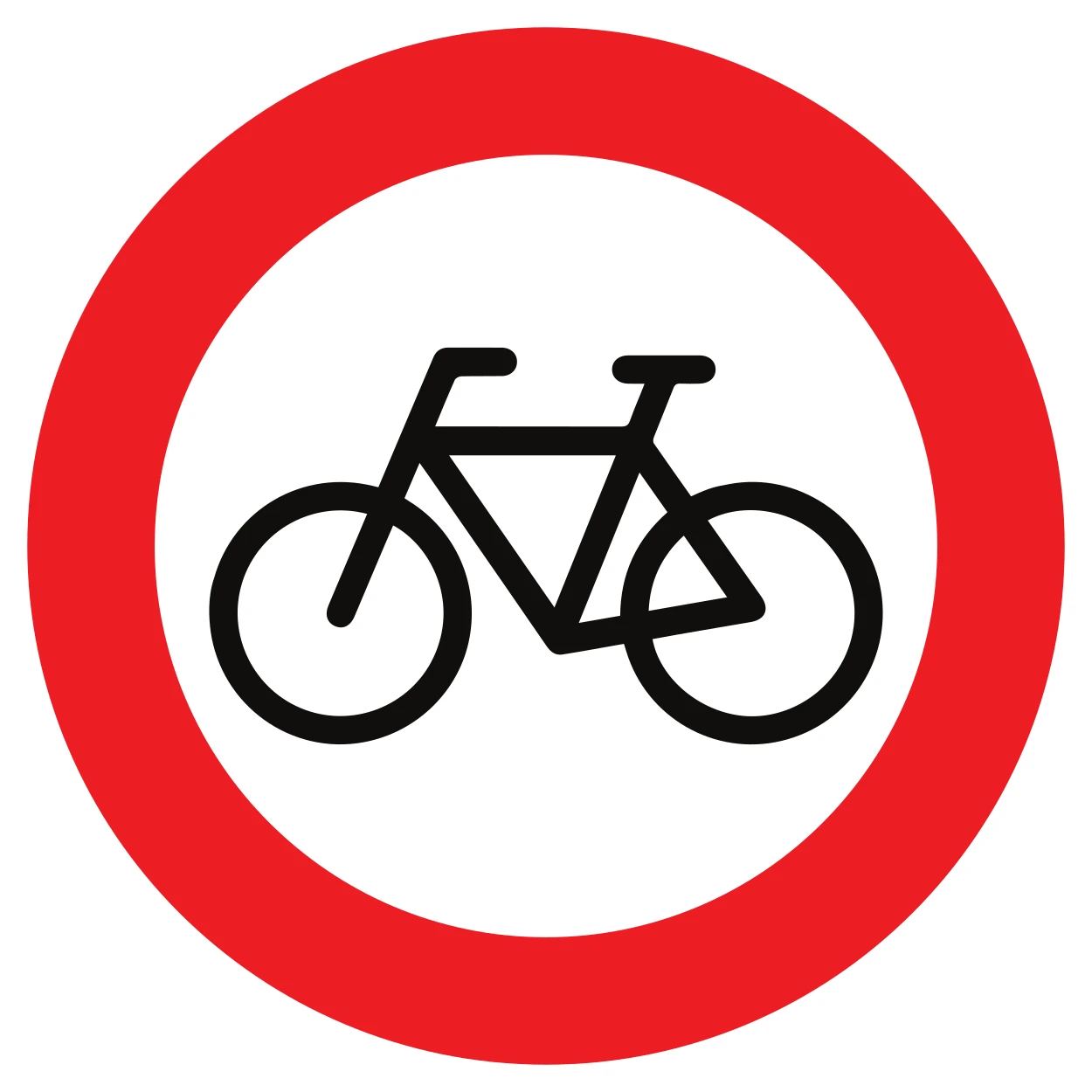 C11 - No entry for bicycles road sign