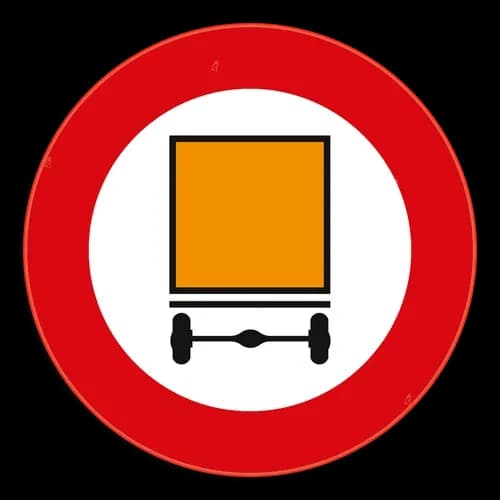C24a - No entry for vehicles transporting dangerous goods road sign