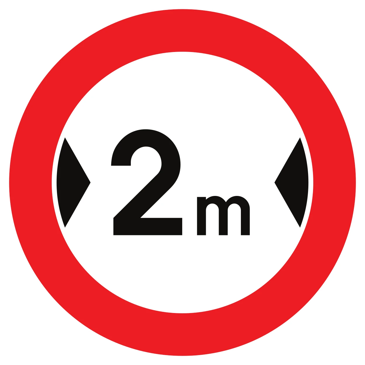C27 - Width limit road sign