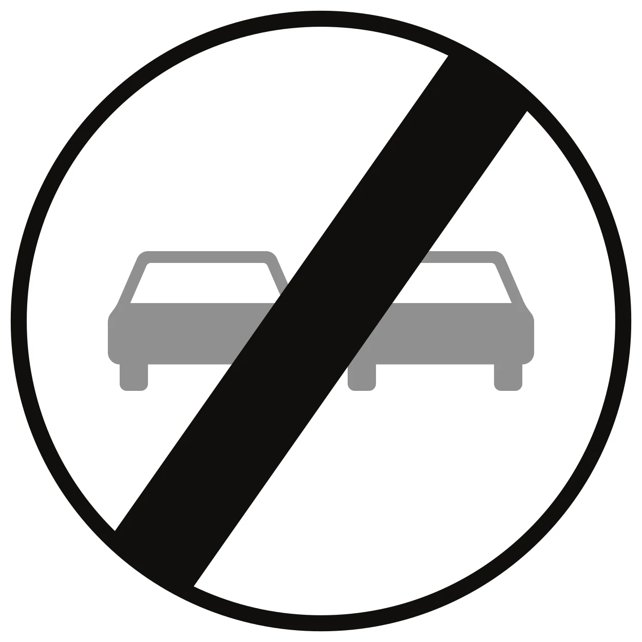 C37 - End of the overtaking restriction road sign