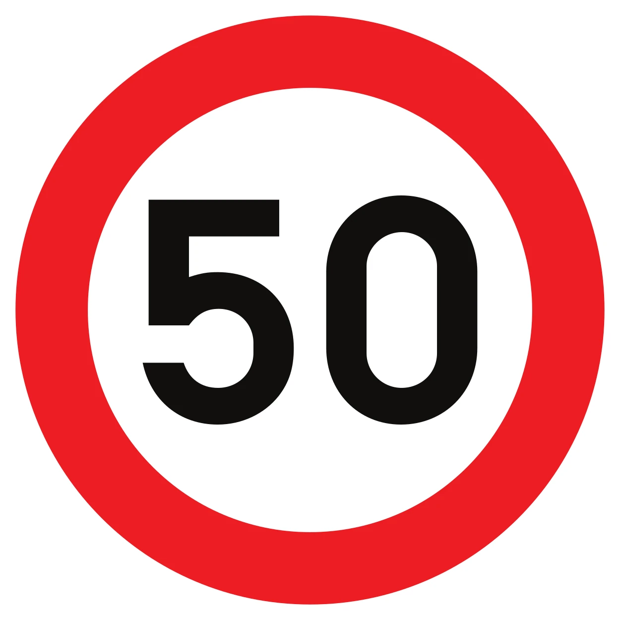 C43 - Maximum speed road sign