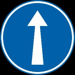 D1a - Ahead only road sign