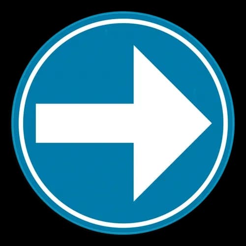 D1b - Turn right road sign