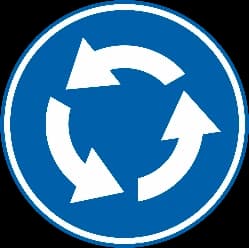 D5 - Roundabout road sign