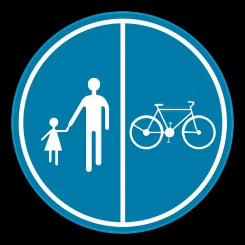 D9b - Segregated path for pedestrians and cyclists road sign