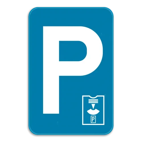 E9a - Park etmek, park diski kullanıldığında izin verilir trafik işareti