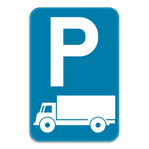 E9c - Kamyonlar İçin Ayrılmış Park Yeri trafik işareti