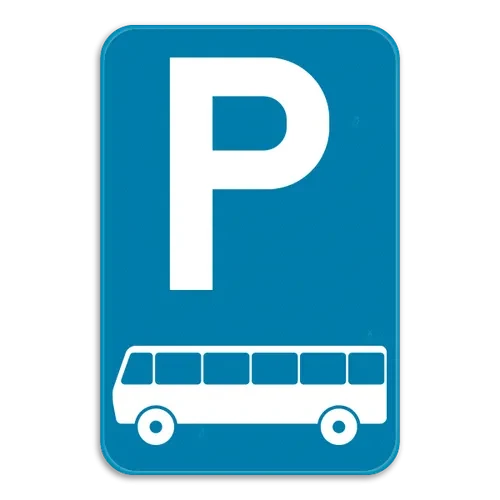 E9d - Parking reserved for coaches road sign