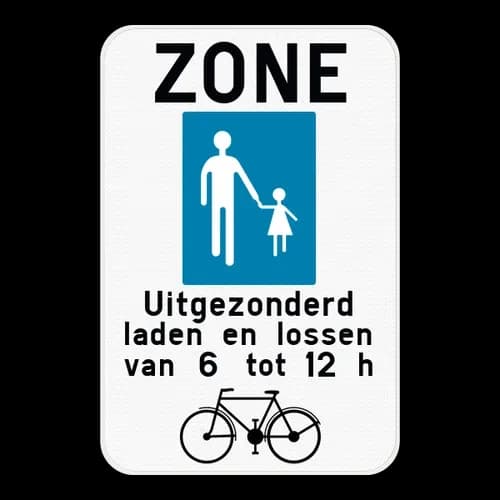 F103 - Start of a pedestrian zone road sign