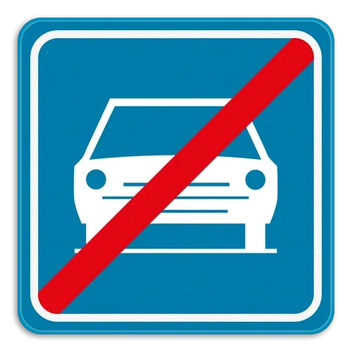 F11 - End of a motorroad road sign