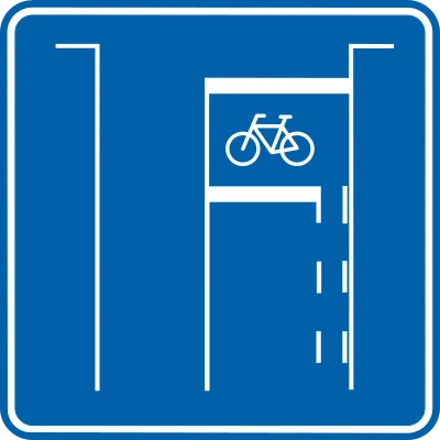 F14 - Advanced stop line for bicycles road sign