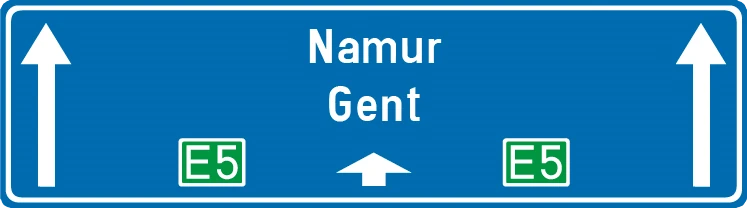 F15 - Indication of the choice of direction road sign