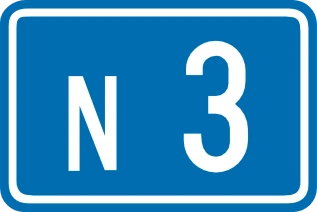 F23a - Number of a national road road sign