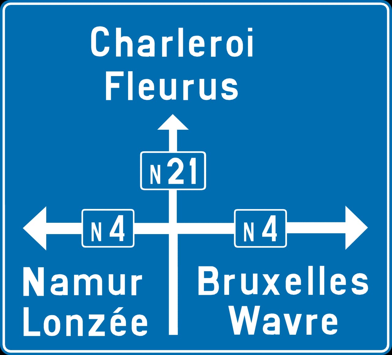 F25 - Direction sign road sign
