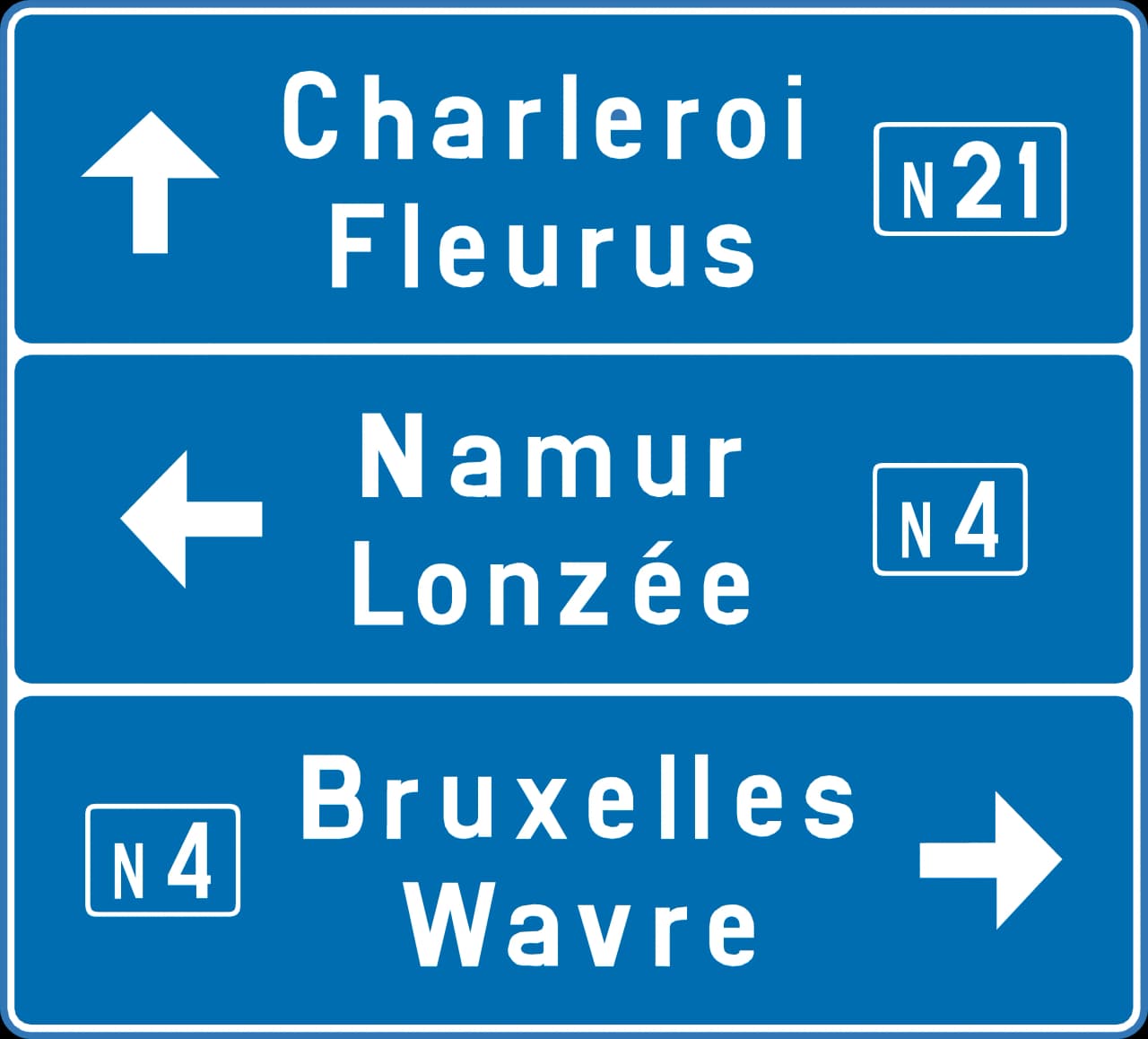 F27 - Direction sign road sign