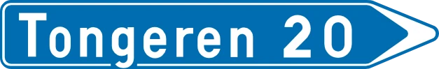 F29 - Direction sign road sign