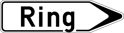 F33a - Direction sign road sign
