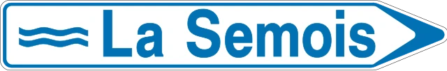 F33b - Direction sign (valley or stream) road sign