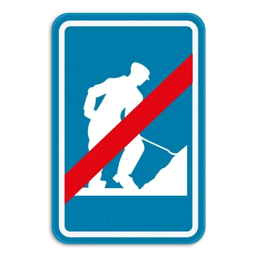 F47 - End of roadworks road sign