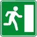 F52 - Emergency exit in tunnel road sign