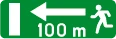 F52bis - Emergency exit route road sign