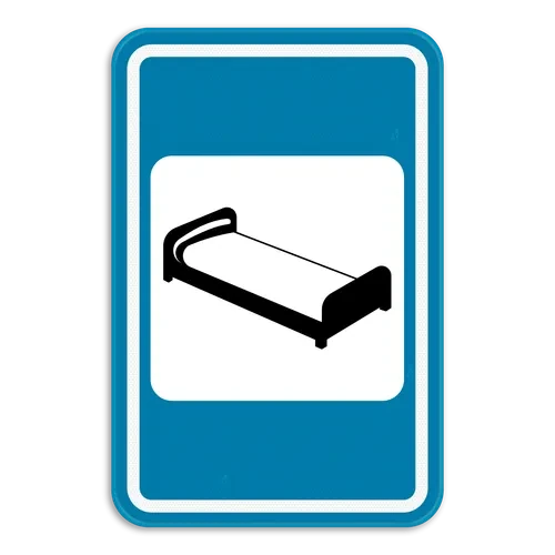 F65 - Hotel or motel road sign