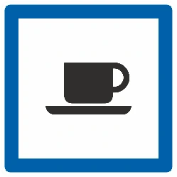F69 - Bar/café road sign