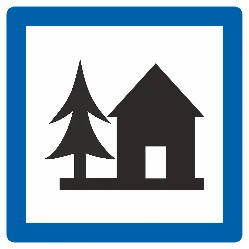F75 - Youth hostel road sign