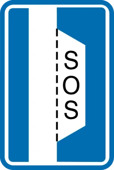 F98 - Emergency bay road sign