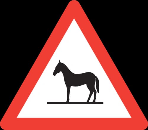1.25-2 - Panneau routier Animaux sur la route (variante 2)