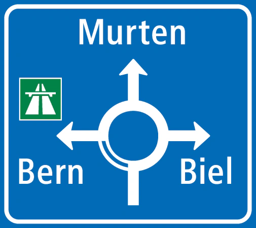 4.54 - Panneau routier Annonce de giratoire sur route principale