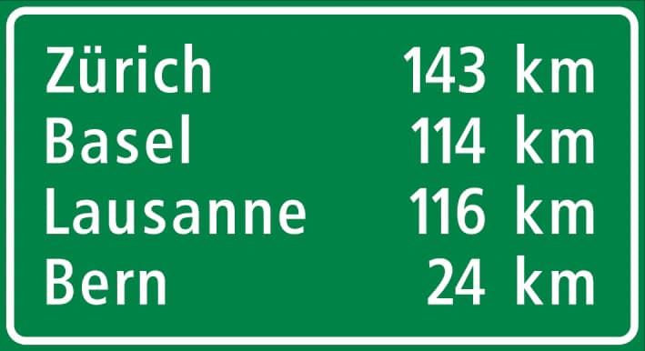 4.65 - Panneau routier Panneau de distance