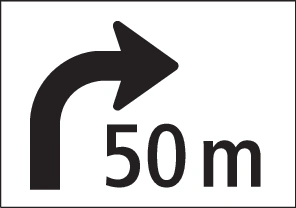 5.02 - Panneau routier Distance et direction