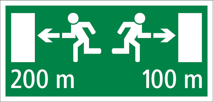 4.94 - Panneau routier Distances des issues de secours