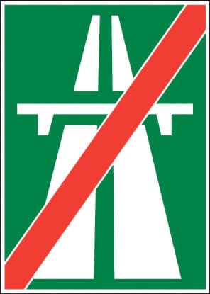 4.02 - Panneau routier Fin d'autoroute