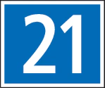 4.57 - Panneau routier Numéro de route principale