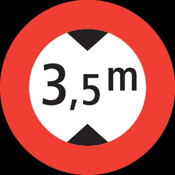 2.19 - Panneau routier Hauteur maximale