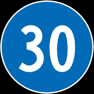 2.31 - Panneau routier Vitesse minimale obligatoire