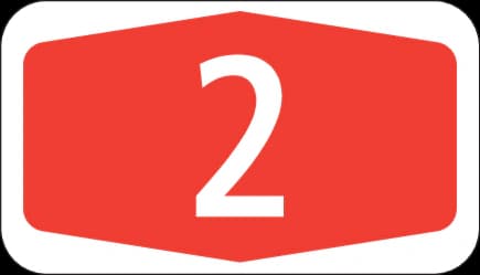 4.58 - Panneau routier Numéro d'autoroute/semi-autoroute