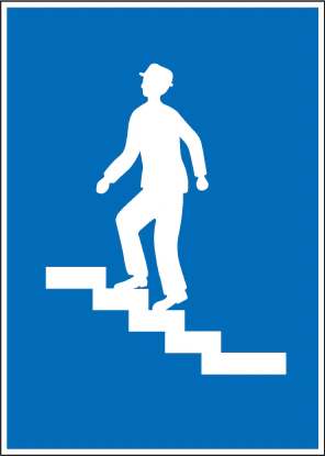 4.13 - Panneau routier Passage supérieur pour piétons (obligatoire)