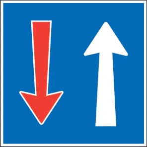 3.10 - Panneau routier Priorité par rapport aux véhicules venant en sens inverse